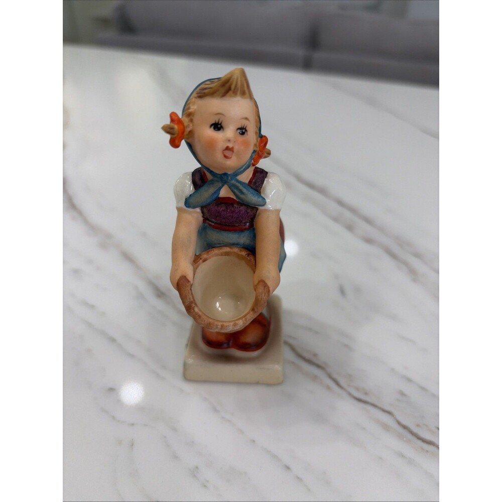 Vintage Goebel Hummel Figurine "Little Helper" Girl Basket TMK-2, 1950's Germany